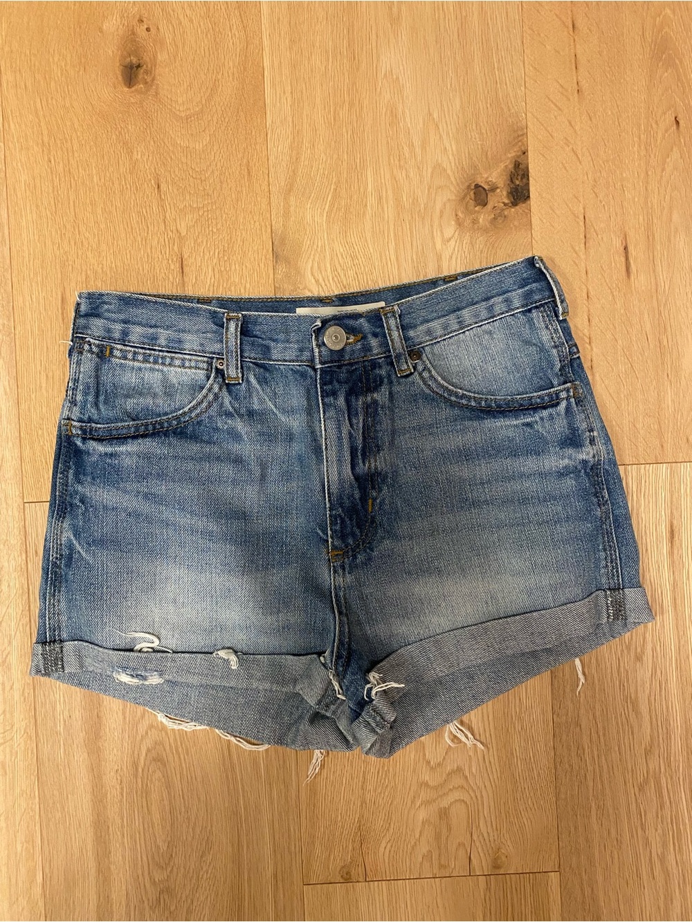 Topshop Classic Blue Denim High Waisted Women’s Shorts